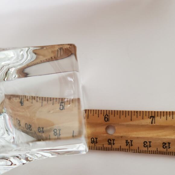 Mikasa Candle Holders Pair Taper Lead Crystal Art Deco Style 1990s Tulip Germany - Picture 9 of 16